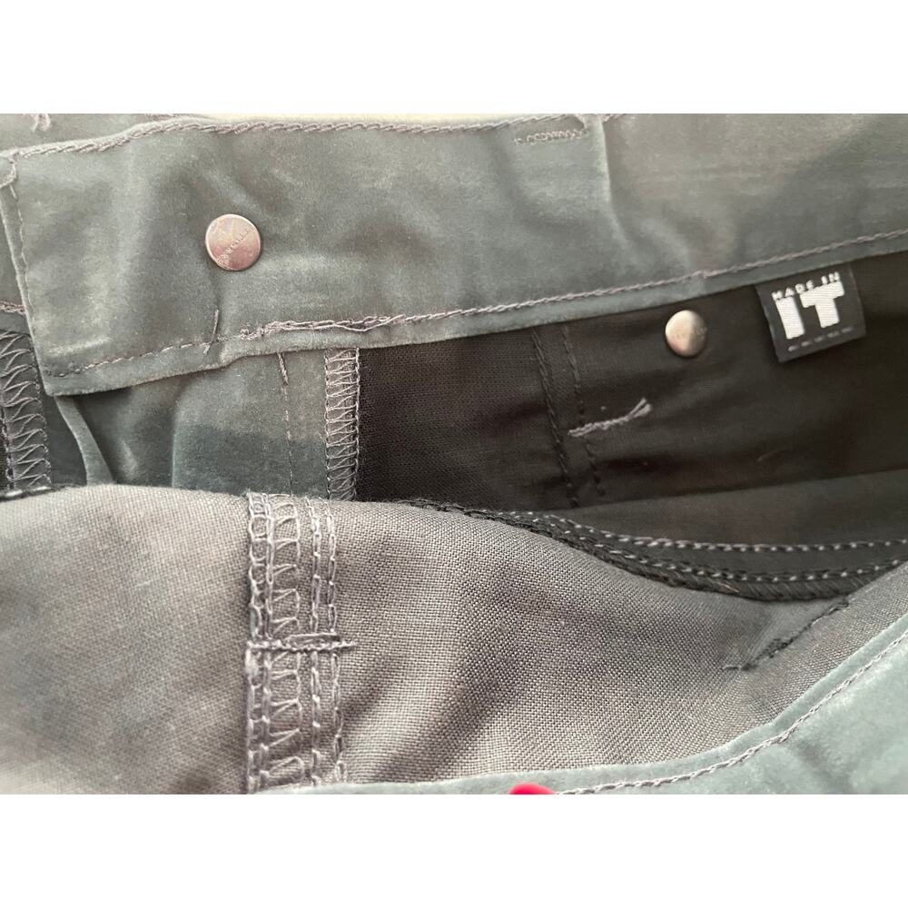 VERSACE Jeans Couture Gray Sueded Moleskin Pants 30 NWT Vintage Ittierre - Picture 6 of 10